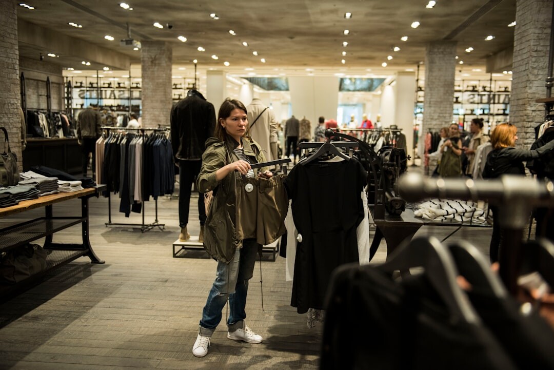 person waiting in line at store