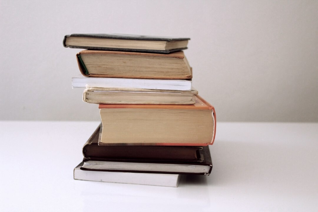 mystery book stack